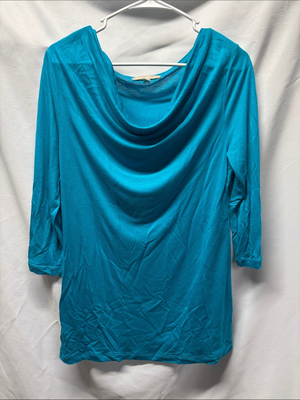 Banana Republic Draped Neck Teal Top